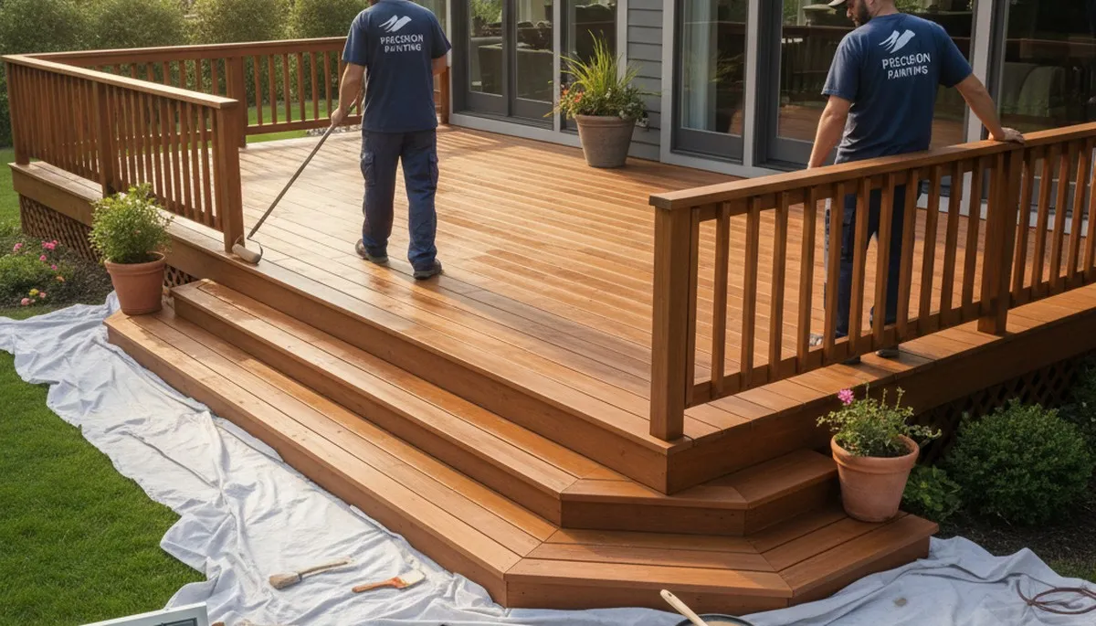Kansas City, KS deck painting service by Kansas City Paint Pros with weather-ready coating