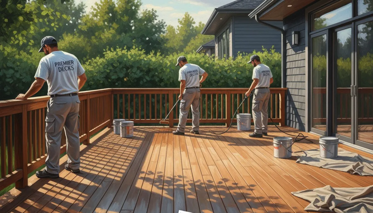 Kansas City, KS deck painting by Kansas City Paint Pros with weather-ready exterior coating