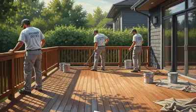 Kansas City, KS deck painting by Kansas City Paint Pros with weather-ready exterior coating