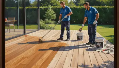 Deck sealing service in Kansas City, KS to protect wood from rain, humidity, and sun exposure