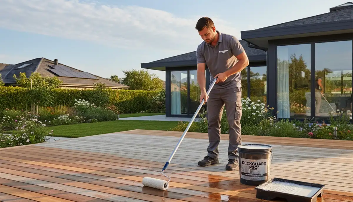 Deck sealing service in Kansas City, KS by Kansas City Paint Pros protects wood decks from weather damage