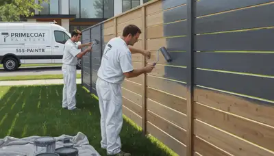Fence painting in Kansas City, KS for durable weather protection and curb appeal