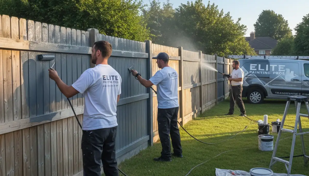 Fence painting in Kansas City, KS by Kansas City Paint Pros for lasting protection