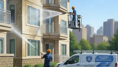 Pressure cleaning service in Kansas City, KS for driveways, siding, and decks by Kansas City Paint Pros