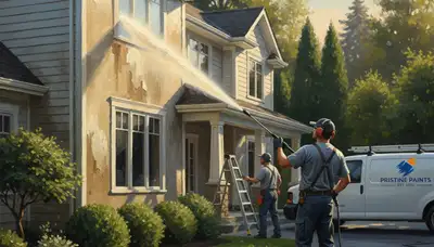 Pressure cleaning service in Kansas City, KS for driveways, siding, and decks by Kansas City Paint Pros