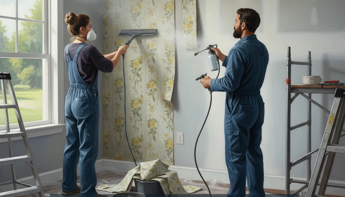 Kansas City, KS wallpaper removal by Kansas City Paint Pros for clean, damage-free wall prep