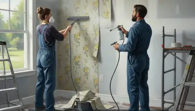 Kansas City, KS wallpaper removal by Kansas City Paint Pros for clean, damage-free wall prep